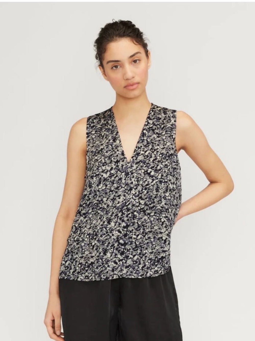 Everlane Satin V Neck top — NWOT